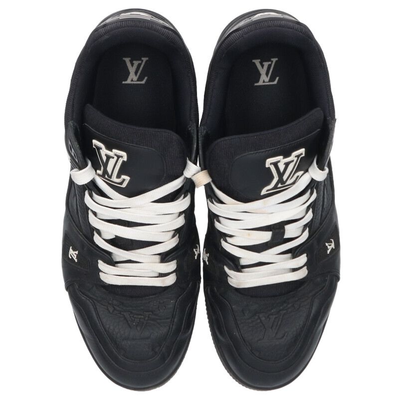 Louis Vuitton LV Leather Sneakers Black Size 9.5