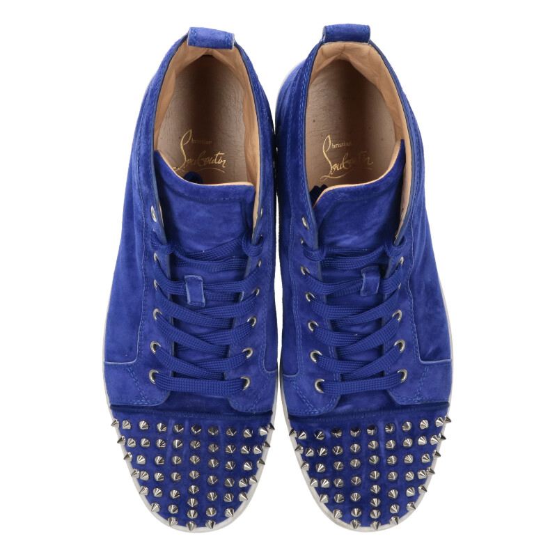 Christian Louboutin Louis Flat Spike High-Top Blue Size 9.5