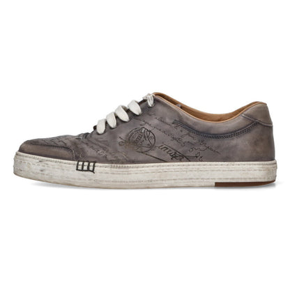Berluti Playtime Calligraphy Leather Low-Top Gray Size 9.5