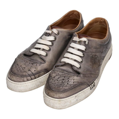 Berluti Playtime Calligraphy Leather Low-Top Gray Size 9.5