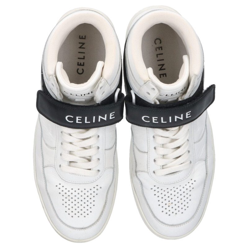 CELINE 21SS White Velcro Strap Sneakers Size 6.5