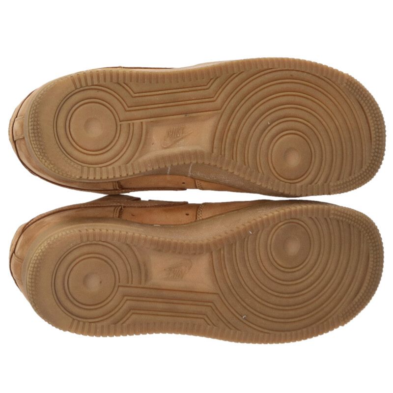 SUPREME Nike Air Force 1 Wheat Sneakers Brown Size 8.5
