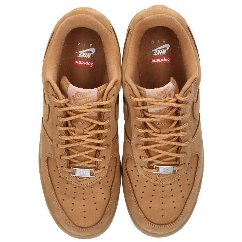 SUPREME Nike Air Force 1 Wheat Sneakers Brown Size 8.5