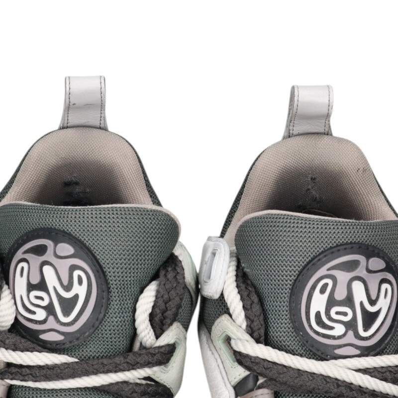 Louis Vuitton LV Leather Sneakers Gray x White Size 6.5