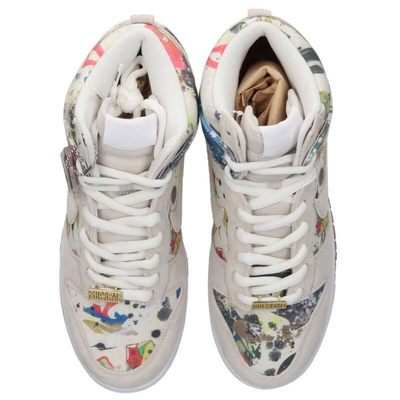 SUPREME Nike SB Dunk High Rammellzee White Size 10