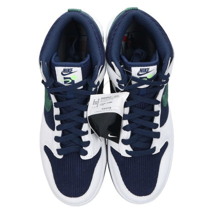 NIKE Dunk High EMB College Navy White/Navy Size 9.5