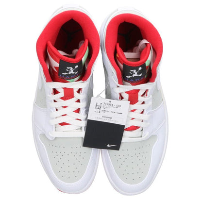 NIKE Air Jordan 1 Mid WB White Red Size 9.5