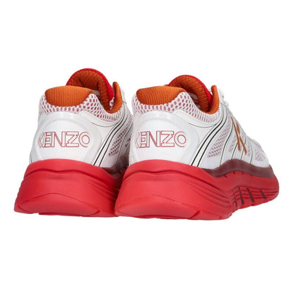 KENZO Mesh Low Top Sneakers White Red Size 8.5