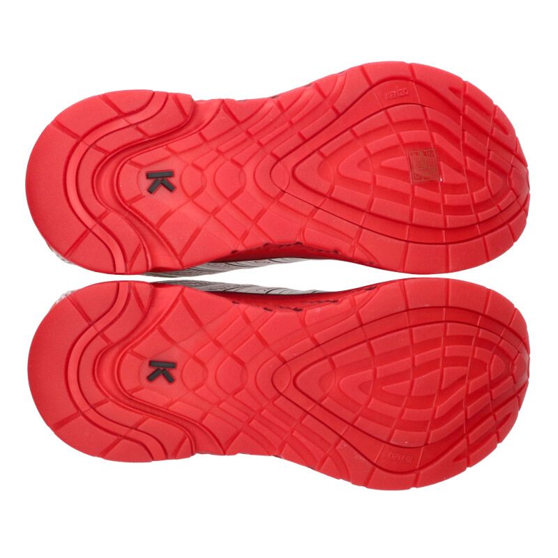 KENZO Mesh Low Top Sneakers White Red Size 8.5