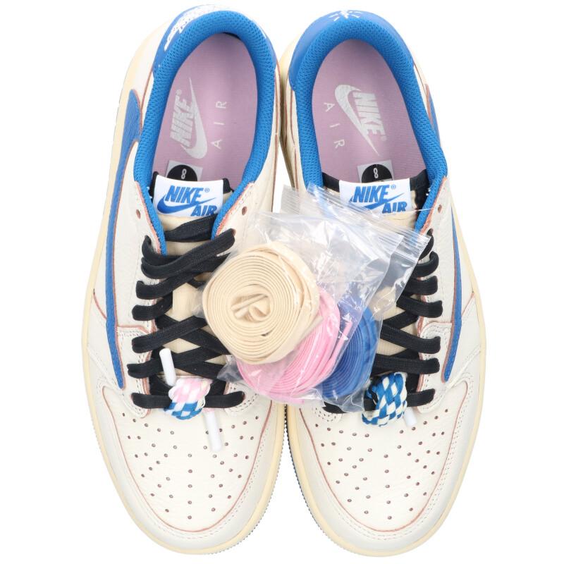 NIKE x Fragment Air Jordan 1 Low Sail Military Blue Size 8