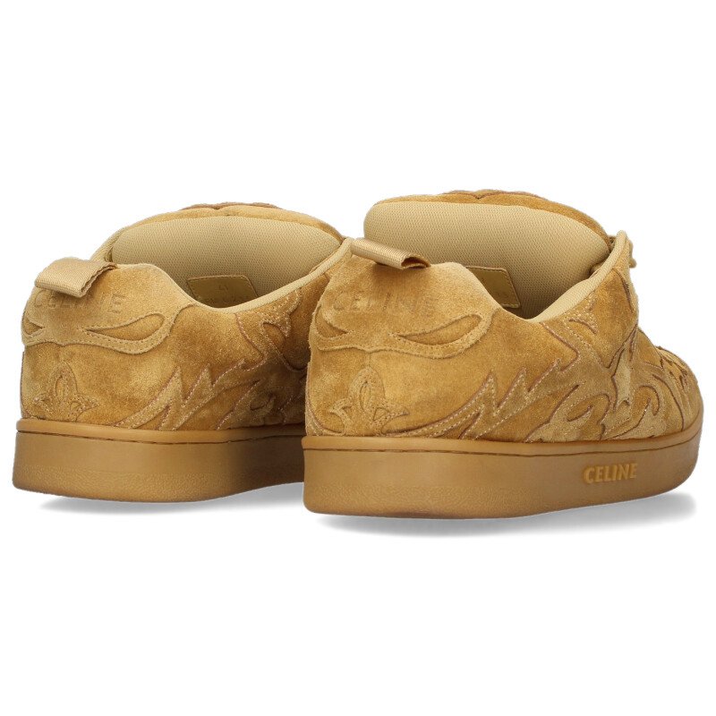 CELINE Huntington Suede Low-Top Sneakers Brown Size 7.5