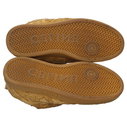 CELINE Huntington Suede Low-Top Sneakers Brown Size 7.5
