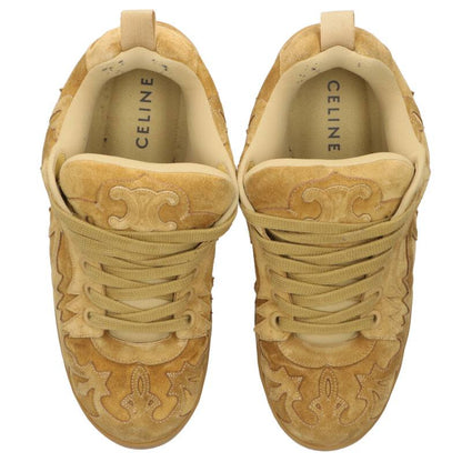 CELINE Huntington Suede Low-Top Sneakers Brown Size 7.5