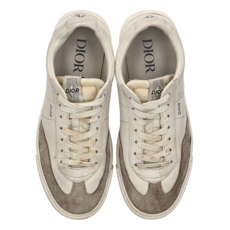 DIOR B101 Low-Cut Leather Sneakers White/Gray Size 9