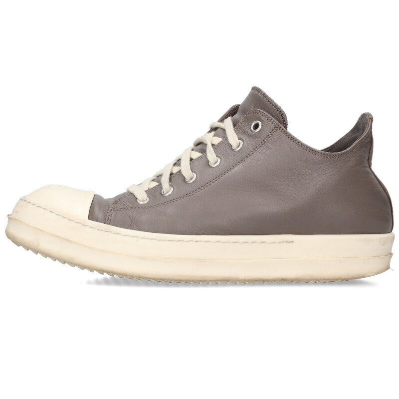 Rick Owens Leather Sneakers Gray Size 41