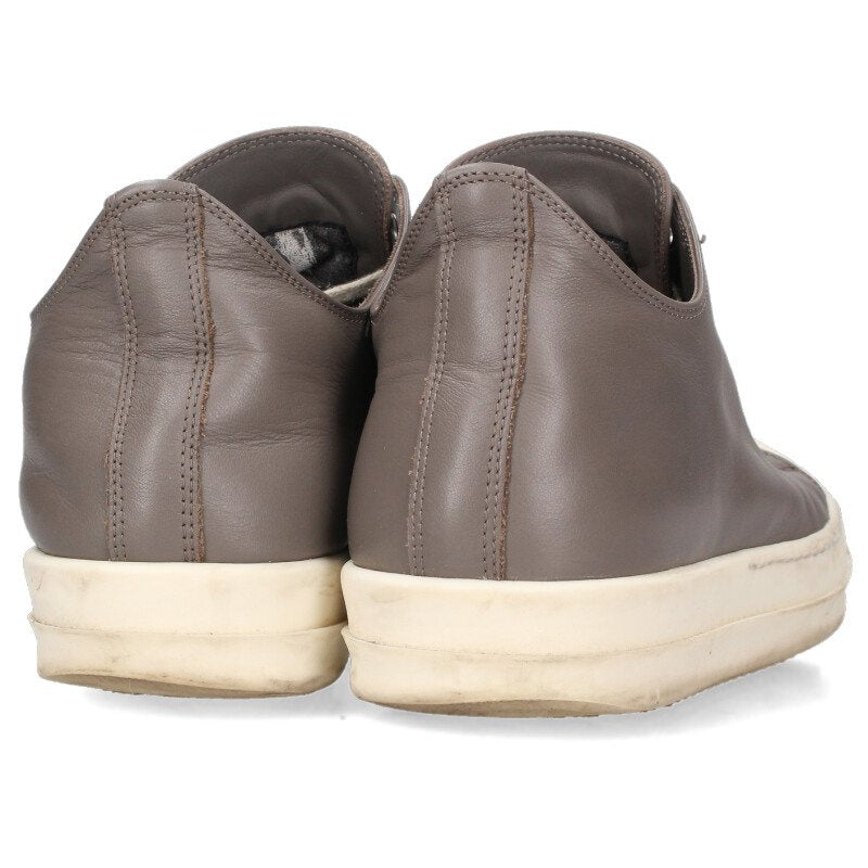 Rick Owens Leather Sneakers Gray Size 41