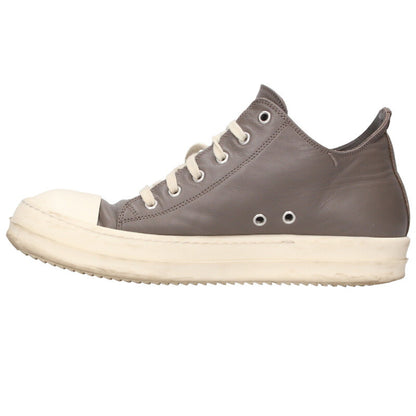 Rick Owens Leather Sneakers Gray Size 41