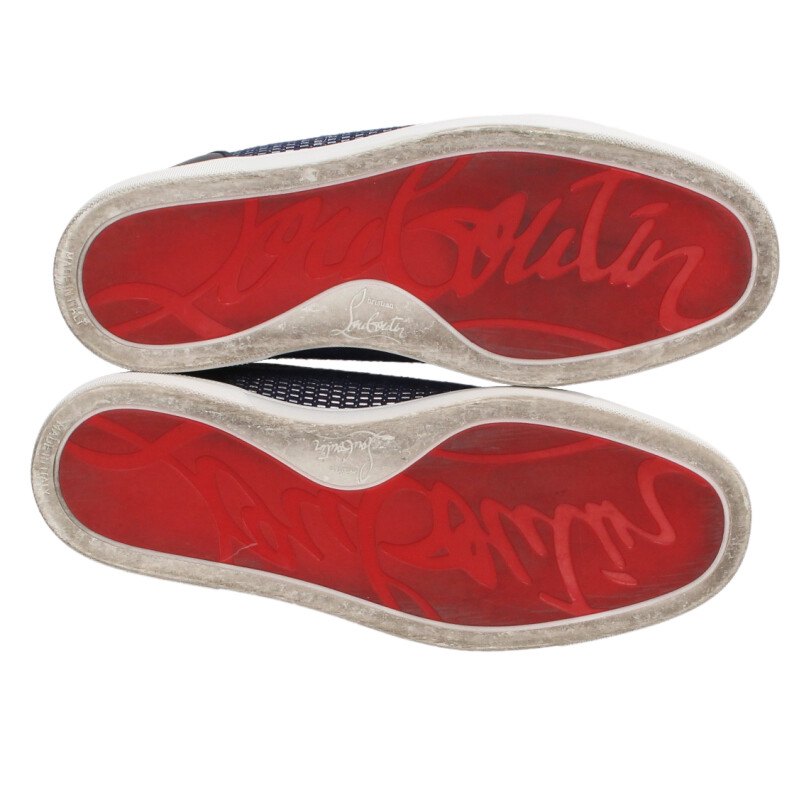 Christian Louboutin Louius Junior Orlato Flat Silver Size 6