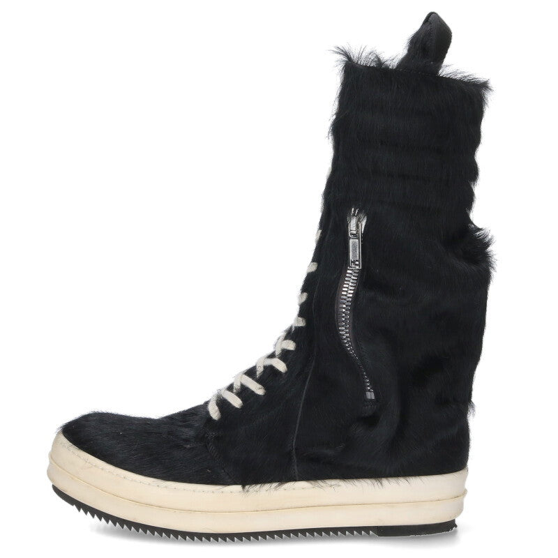 Rick Owens Cargobasket Haircalf Sneakers Black Size 8.5