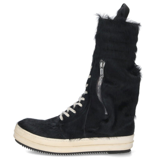 Rick Owens Cargobasket Haircalf Sneakers Black Size 8.5