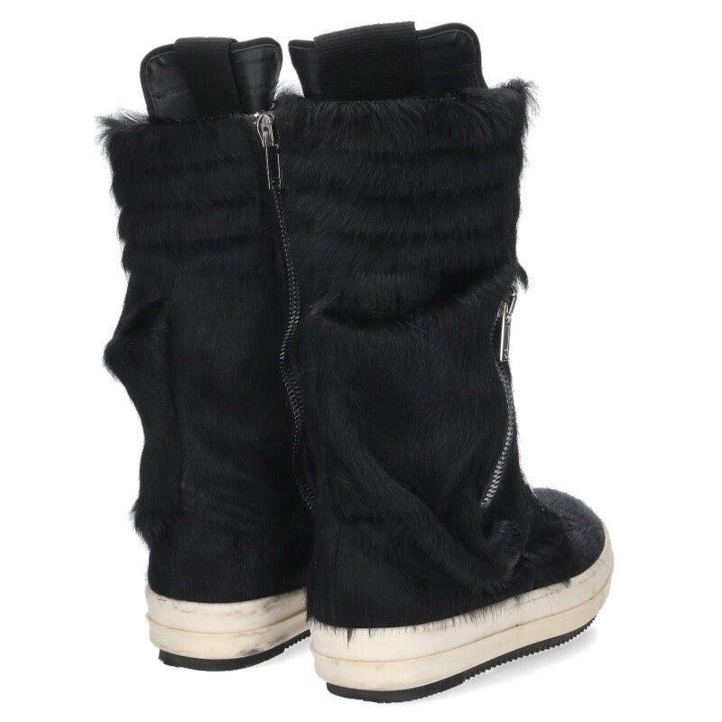 Rick Owens Cargobasket Haircalf Sneakers Black Size 8.5