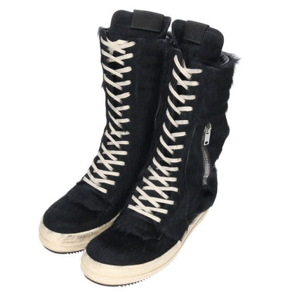 Rick Owens Cargobasket Haircalf Sneakers Black Size 8.5