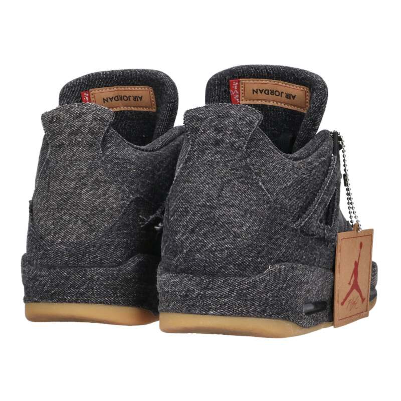 LEVI'S x Nike Air Jordan 4 Black Denim Size 10.5
