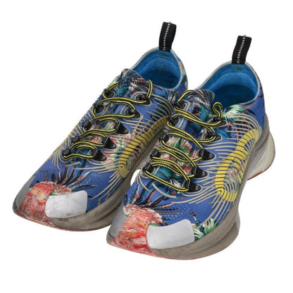 GUCCI GUCCI RUN Low Top Sneaker Blue Grey Size 7