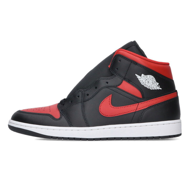NIKE Air Jordan 1 Mid Bred Red Black White Size 31