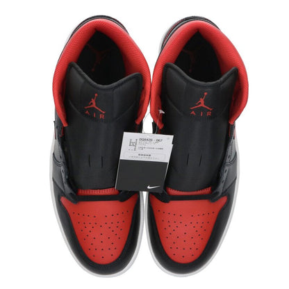 NIKE Air Jordan 1 Mid Bred Red Black White Size 31