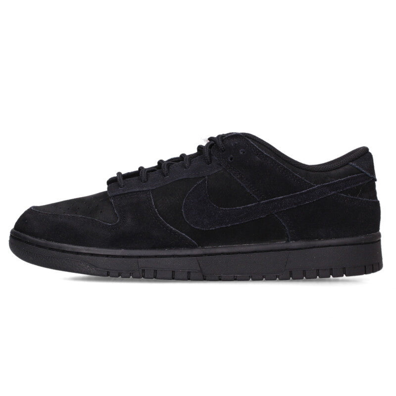 NIKE Dunk Low SE Triple Black Leather Sneakers Size 13