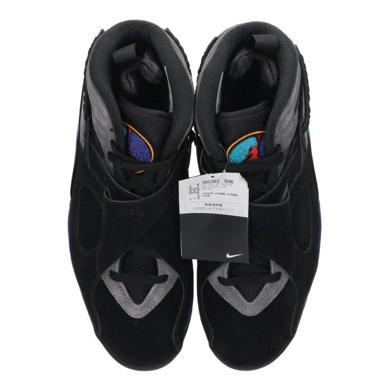 NIKE Air Jordan 8 Retro Aqua Black Blue Size 10