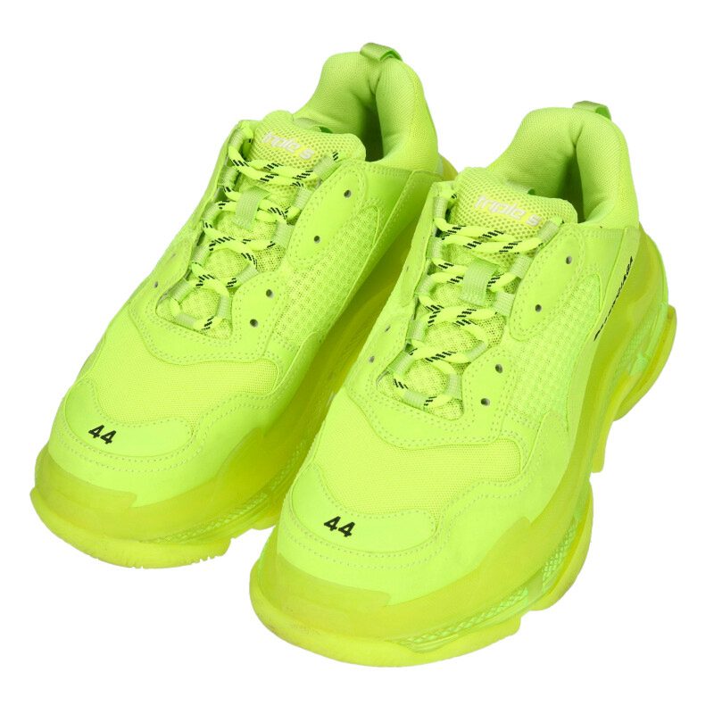 BALENCIAGA Triple S Yellow Sneakers Size 10.5