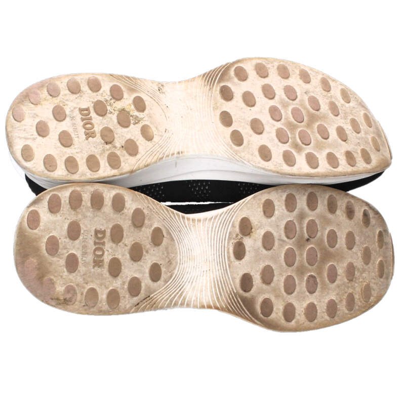 DIOR B25 Logo Print Mesh Low-Top Sneakers Black Size 9.5
