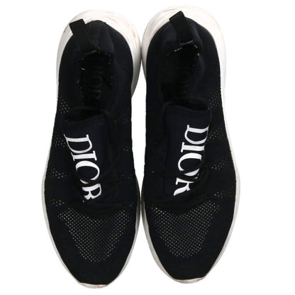DIOR B25 Logo Print Mesh Low-Top Sneakers Black Size 9.5