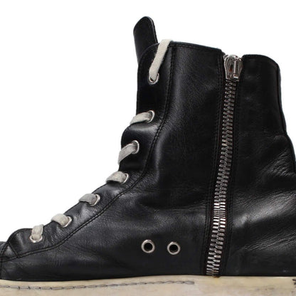 Rick Owens Ramones Leather High Top Sneakers Black Size 9.5