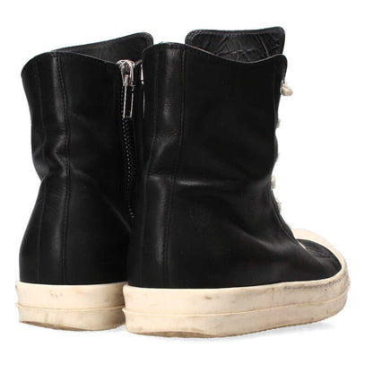 Rick Owens Ramones Leather High Top Sneakers Black Size 6.5