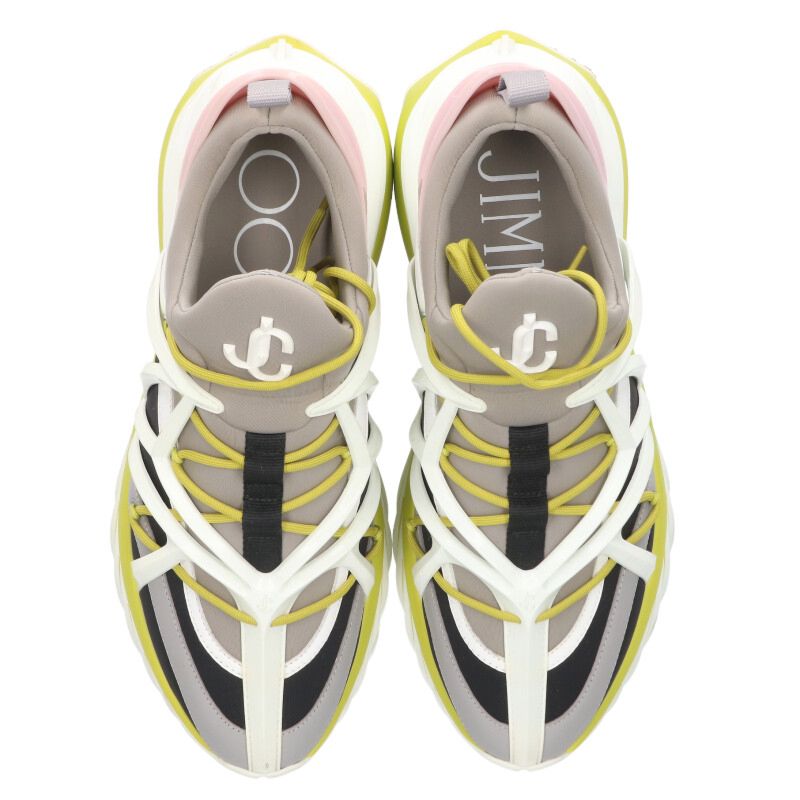 JIMMYCHOO COSMOS M Lace-Up Low-Top Sneakers Gray Size 6.5