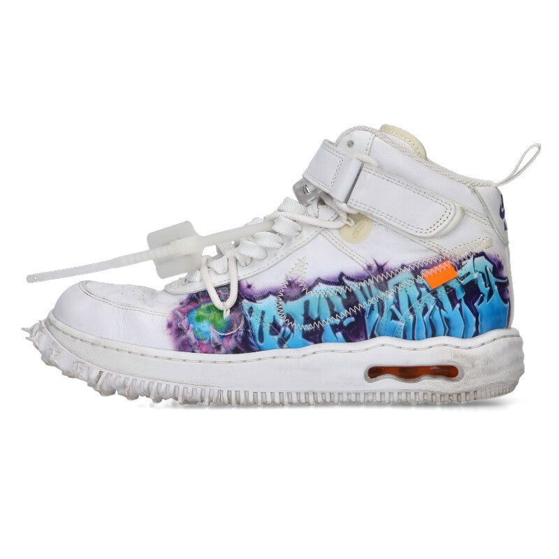 NIKE OFF-WHITE Air Force 1 Mid Graffiti White Size 9