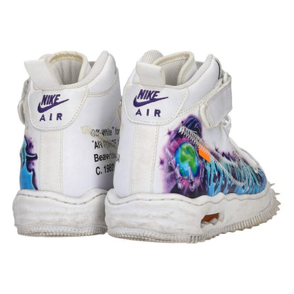 NIKE OFF-WHITE Air Force 1 Mid Graffiti White Size 9