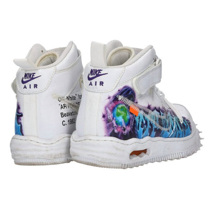 NIKE OFF-WHITE Air Force 1 Mid Graffiti White Size 10