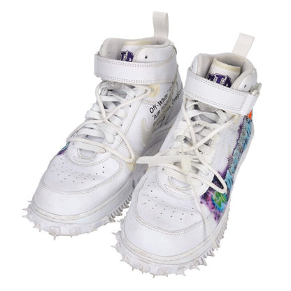 NIKE OFF-WHITE Air Force 1 Mid Graffiti White Size 10