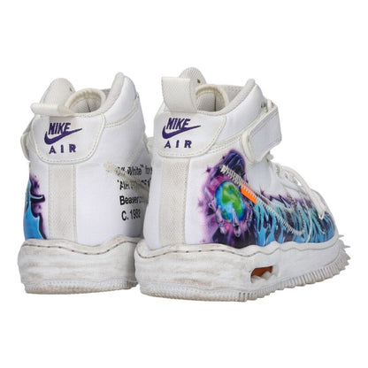 NIKE OFF-WHITE Air Force 1 Mid Graffiti White Size 10.5