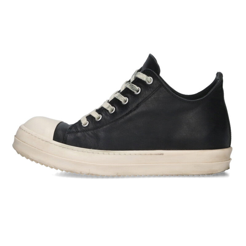 Rick Owens Ramones Low Leather Sneakers Black Size 6.5