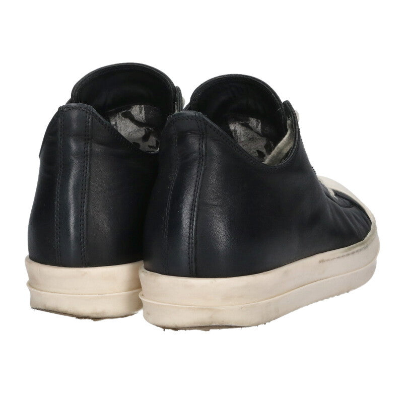 Rick Owens Ramones Low Leather Sneakers Black Size 6.5