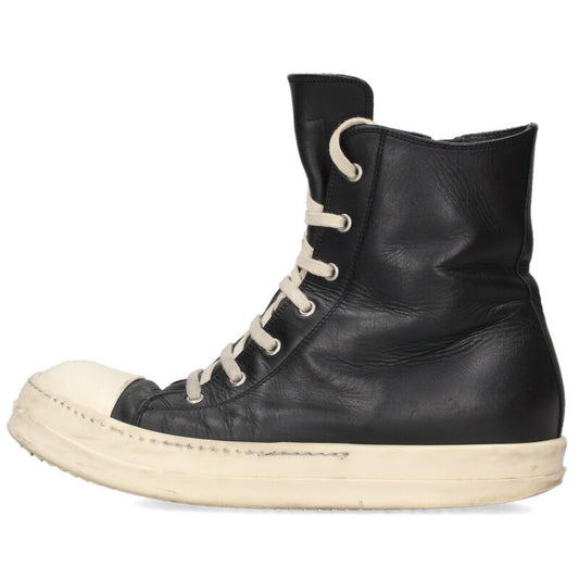 Rick Owens Ramones Leather High-Top Sneakers Size 8.5