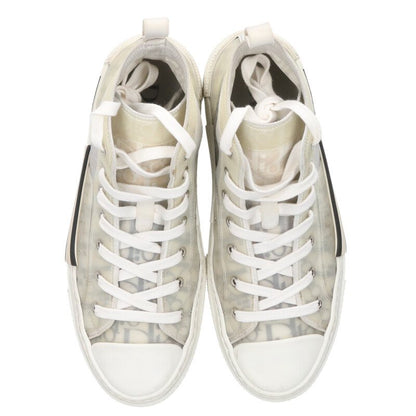 DIOR B23 Oblique Pattern High-Top Sneakers White Size 6