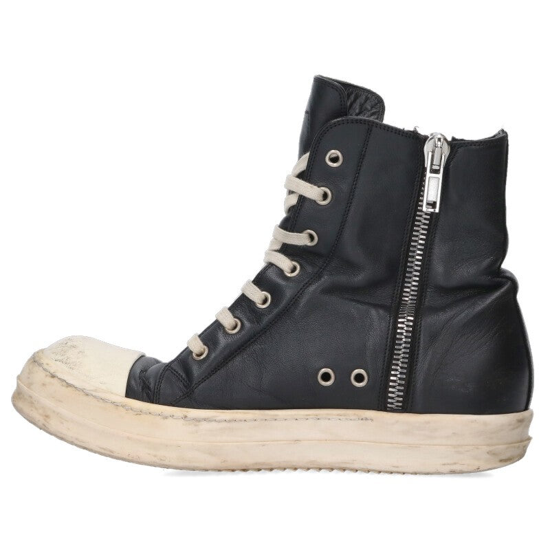 Rick Owens Ramones Leather High-Top Sneakers Size 7.5
