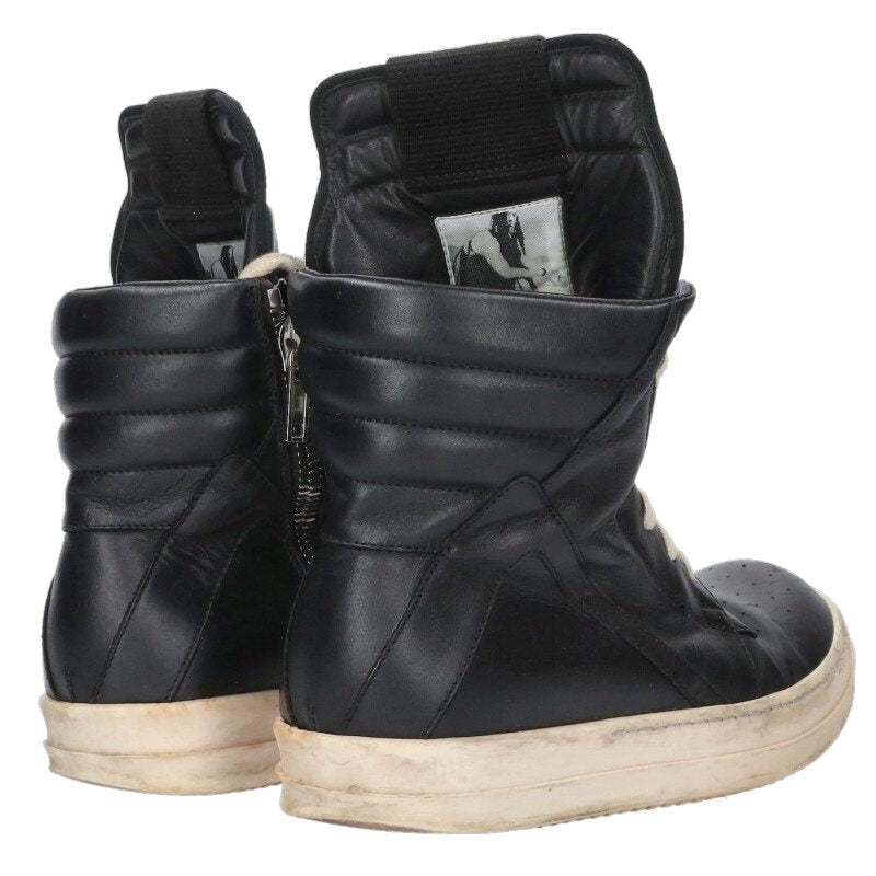 Rick Owens Geobasket Leather High-Top Sneakers Size 6
