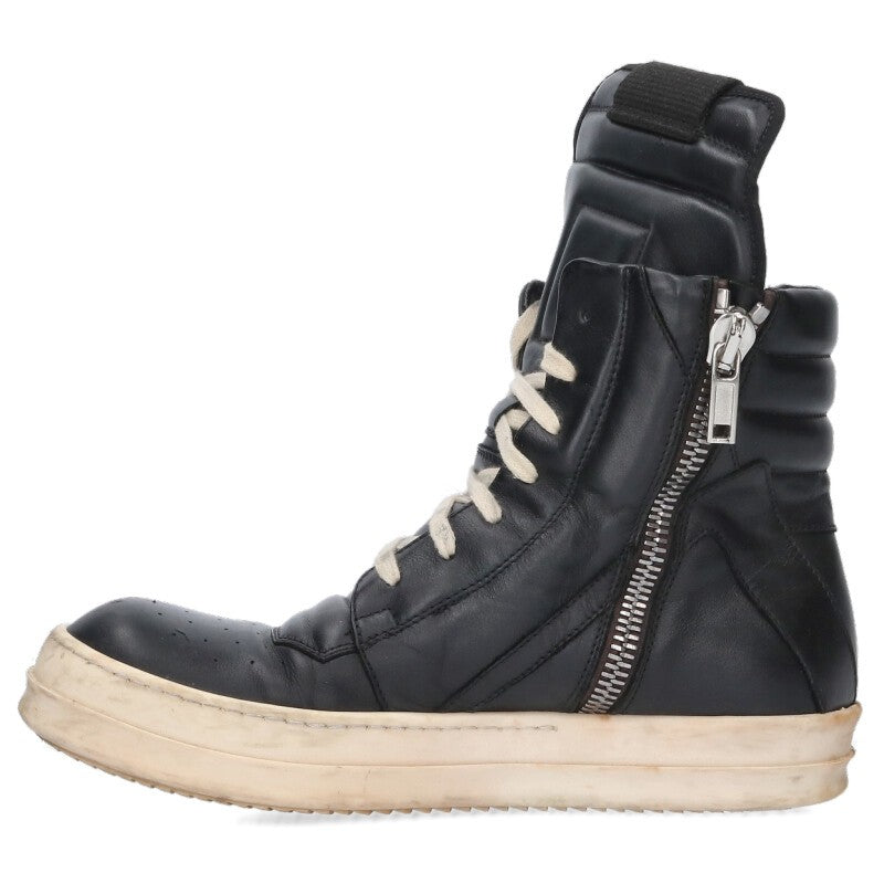 Rick Owens Geobasket Leather High-Top Sneakers Size 6